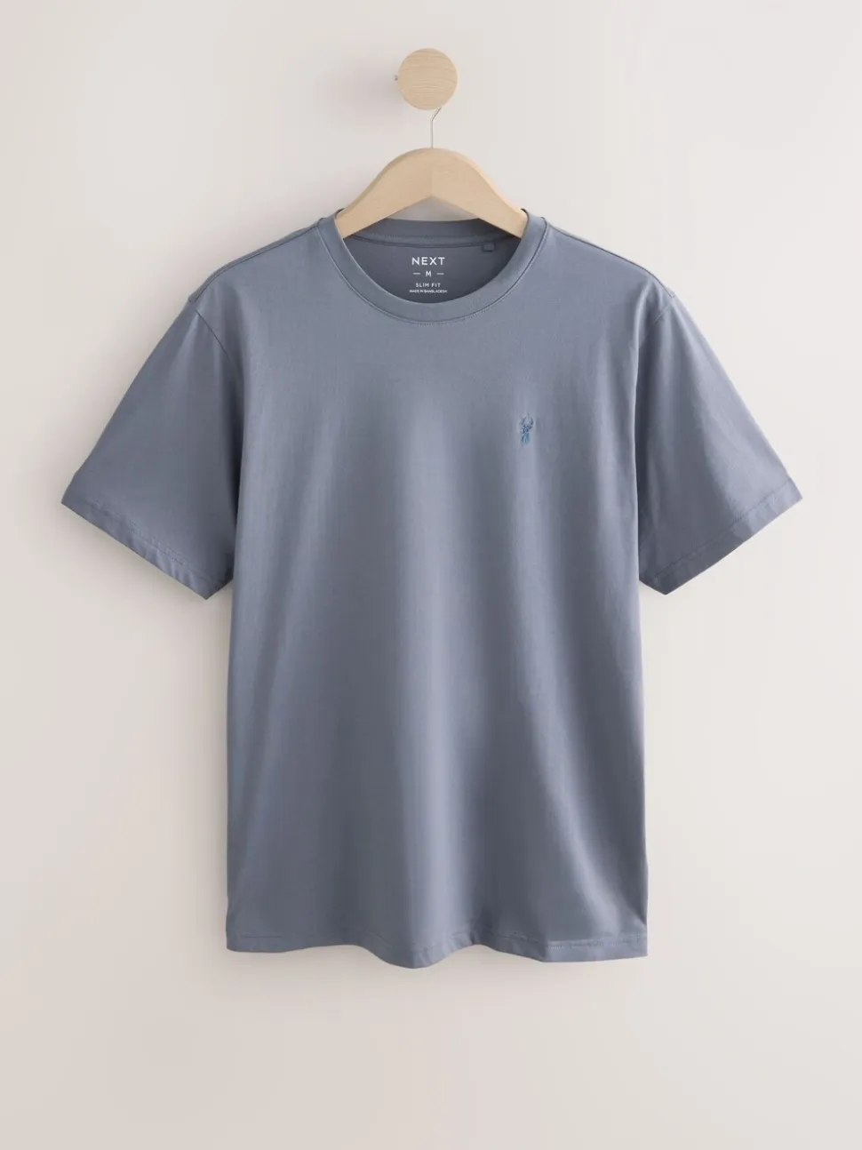 Blue/Navy/White/Steel Slim Fit T-Shirts 4 Pack