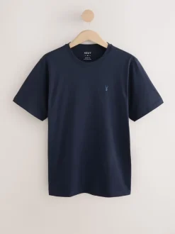 Blue/Navy/White/Steel Slim Fit T-Shirts 4 Pack
