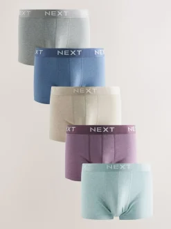 Blue/Neutral Hipster Trunks 5 Pack