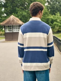 Blue/Neutral Stripe Rugby Shirt