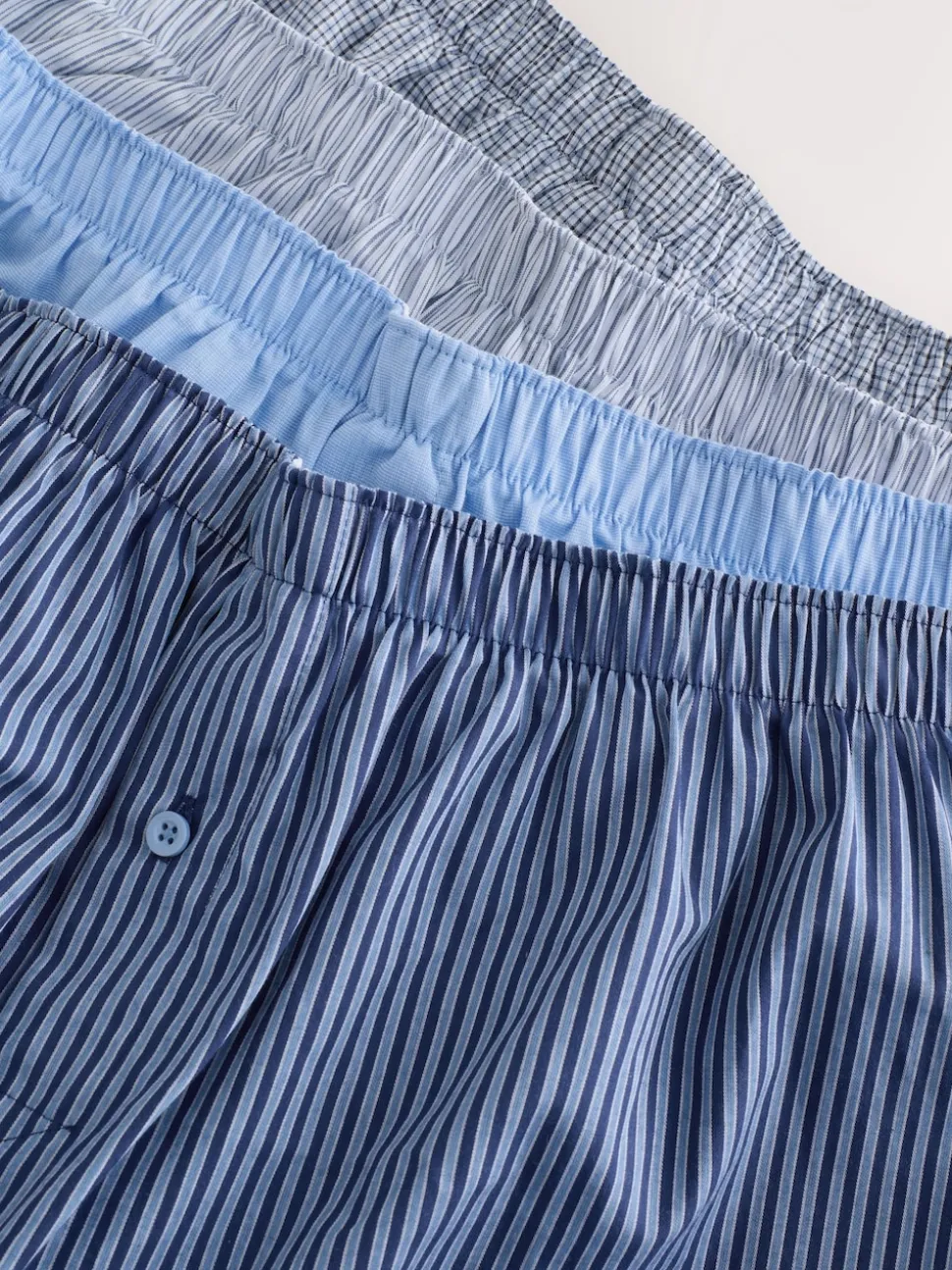 Blues Mixed Pattern 4 pack Woven Pure Boxers