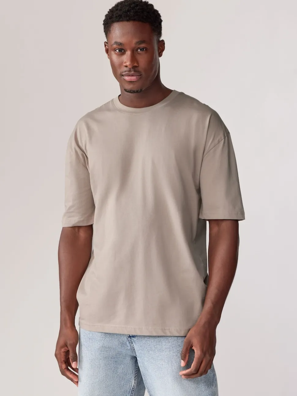 Blues/Green/Purple/Neutral Essential Cotton T-Shirts Relaxed Fit 5 Pack