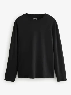 Blues/Grey/Neutrals Regular Fit Regular Fit Long Sleeve 100% Cotton T-Shirts 5 Pack