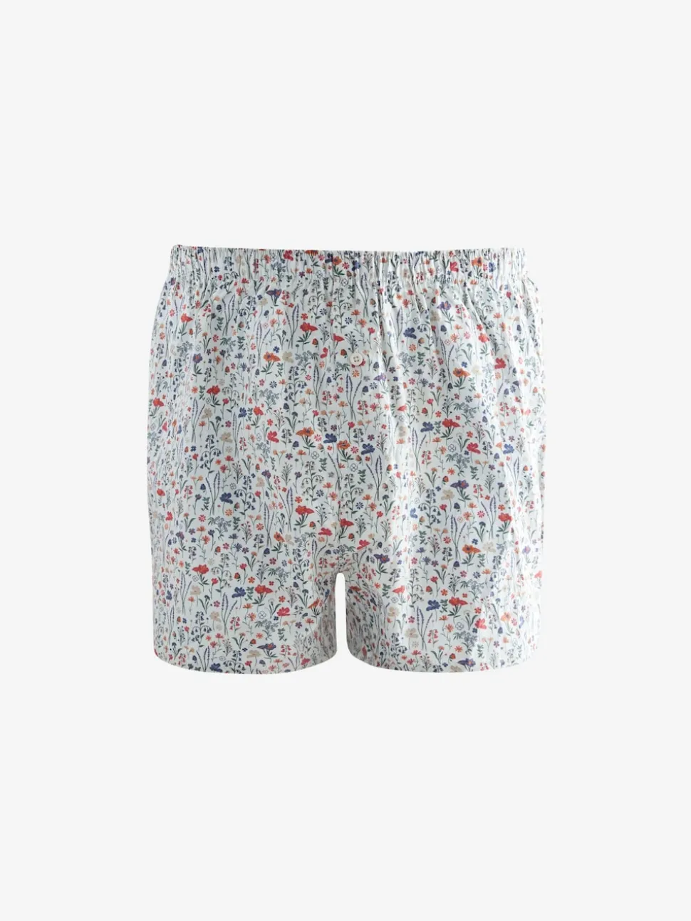 Blue/White/Green Floral 4 pack Woven Pure Boxers