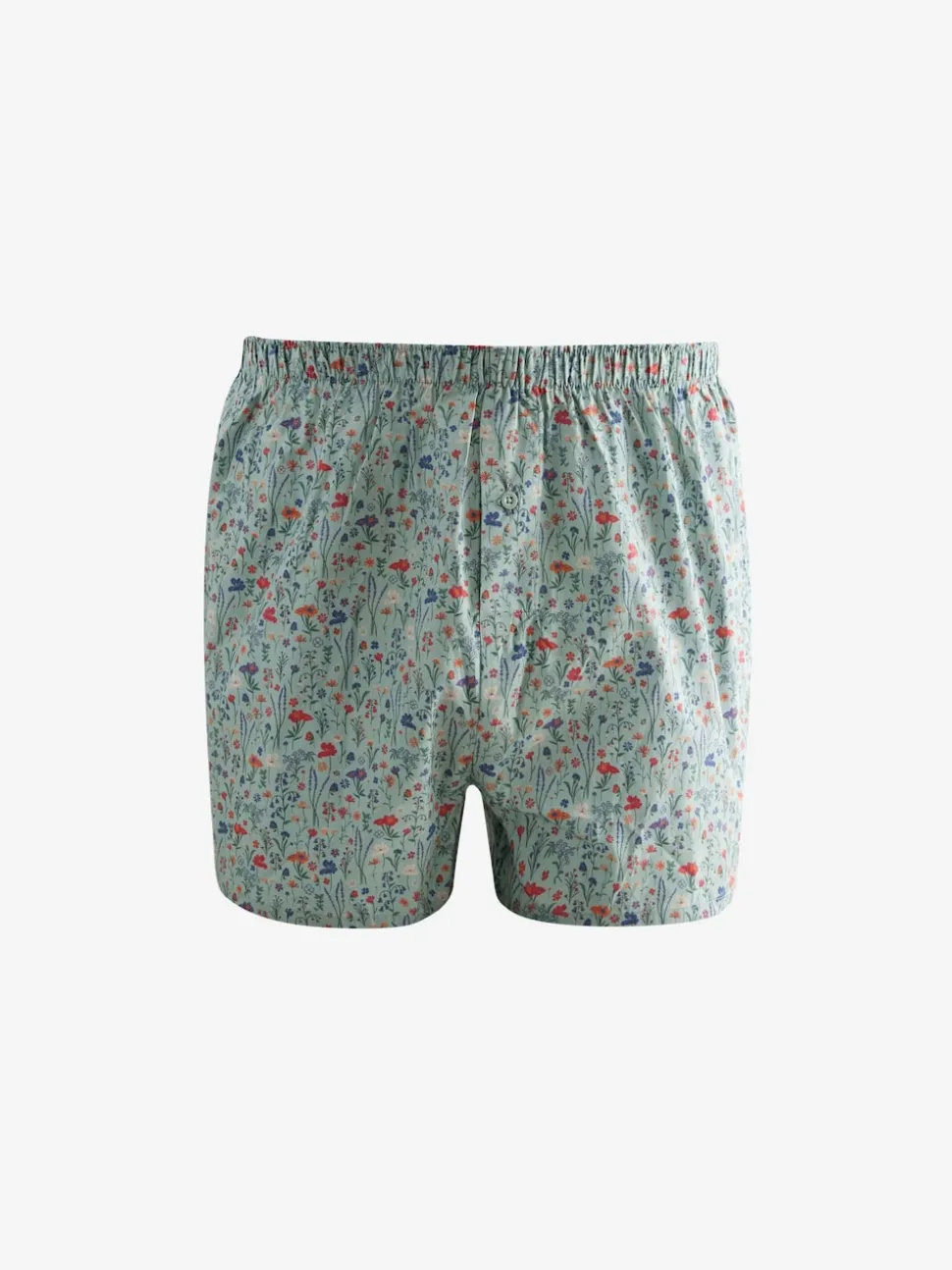Blue/White/Green Floral 4 pack Woven Pure Boxers