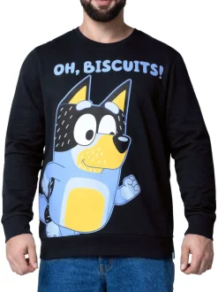 Bluey Blue Character Mens Bandit Sweatshirt