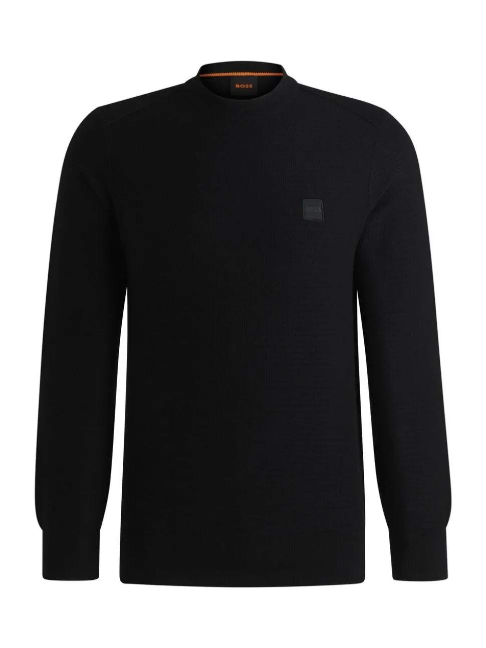 BOSS Black Anion Regular Fit Logo Patch Cashmere Blend Knit Jumper