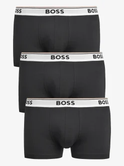 BOSS Black Chrome Power Stretch Cotton 3 Pack Boxers