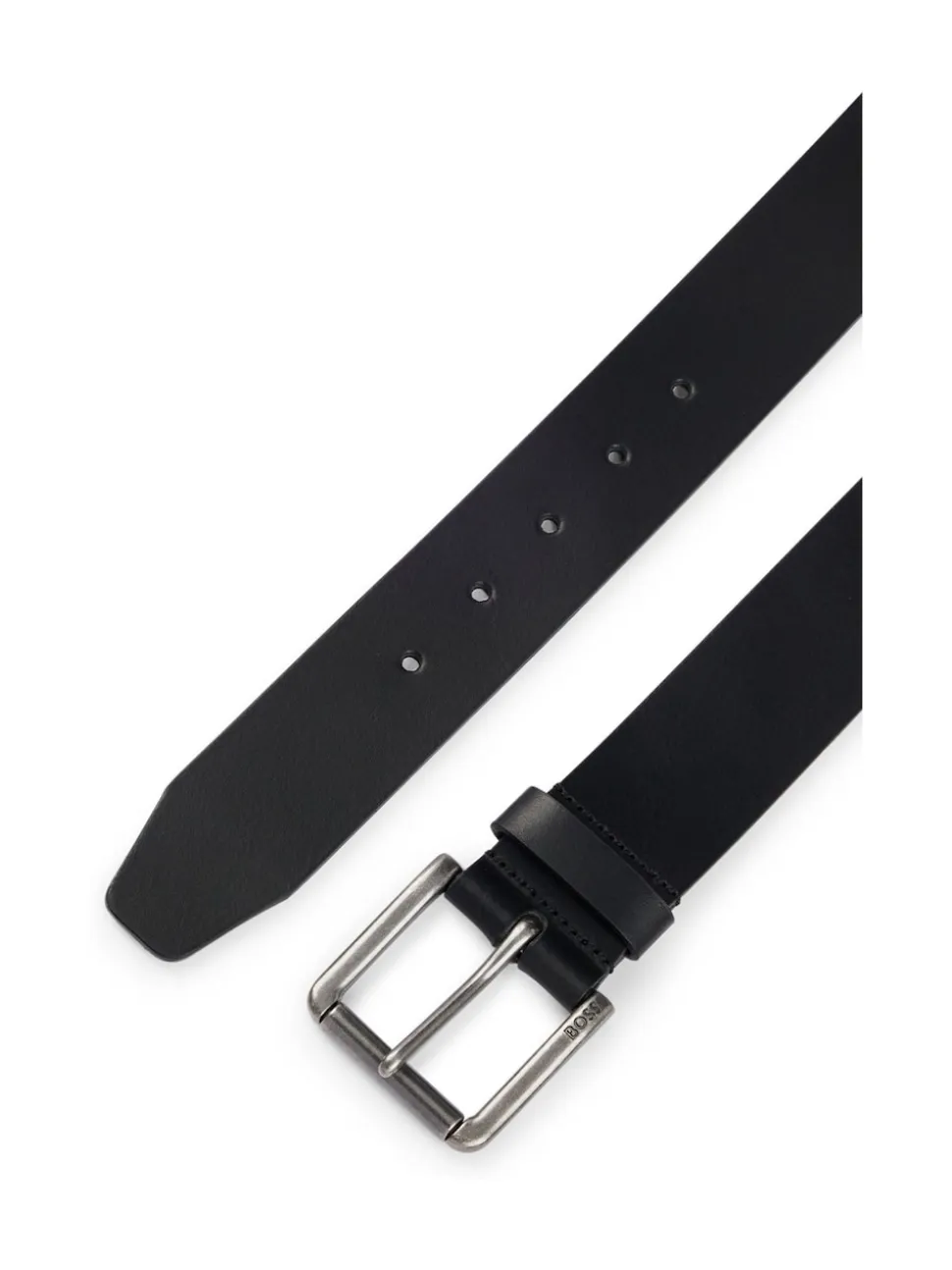 BOSS Black Grey Joris Leather Belt