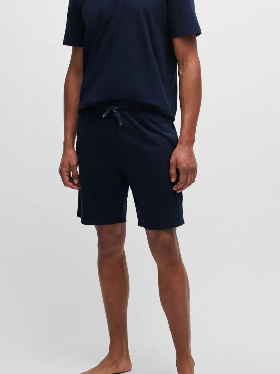 BOSS Black Ground Regular-Fit Logo Stretch Shorts