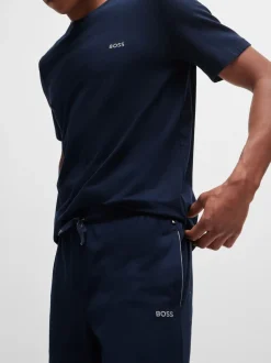 BOSS Black Ground Regular-Fit Logo Stretch Shorts