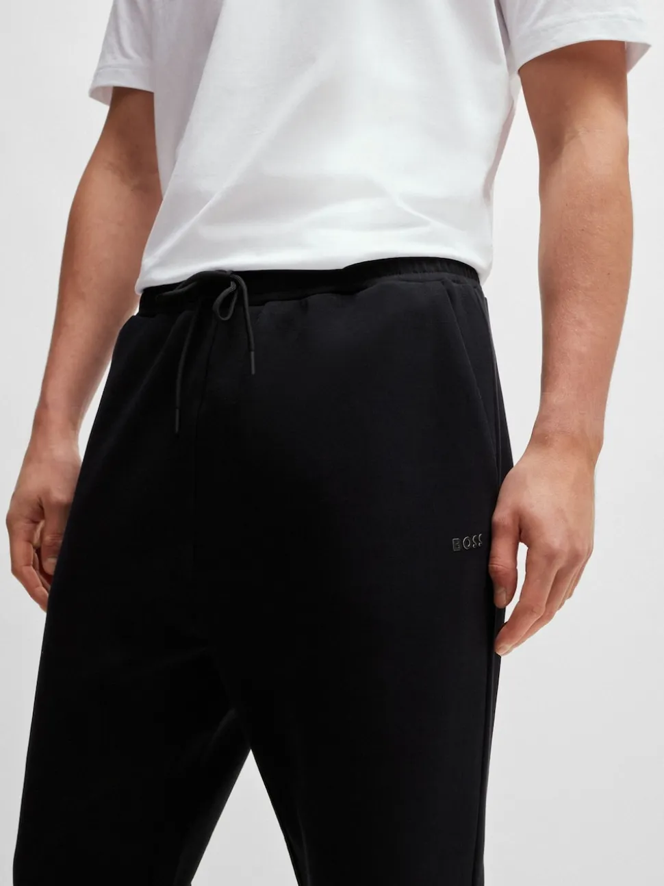 BOSS Black Hadiko Straight Fit Stretch Tracksuit Joggers