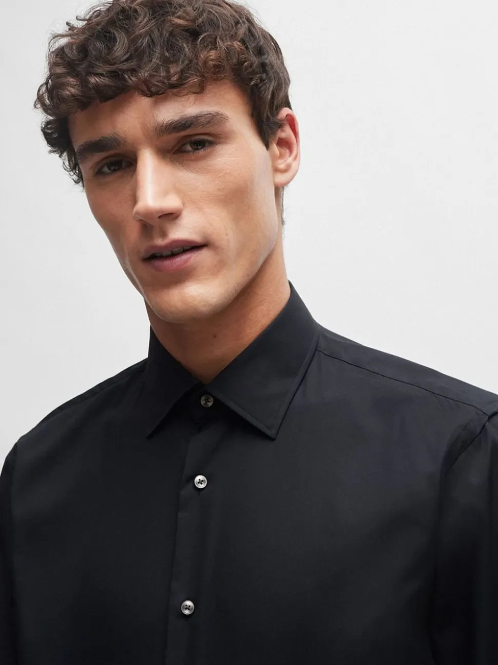 BOSS Black Joe Regular Fit Stretch Poplin Oxford Shirt