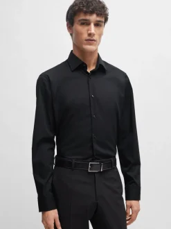 BOSS Black Joe Regular Fit Stretch Poplin Oxford Shirt