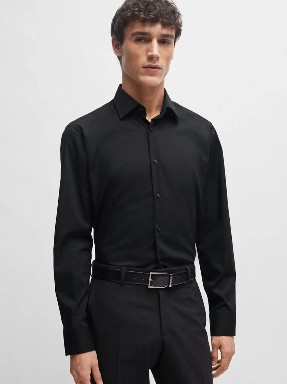 BOSS Black Joe Regular Fit Stretch Poplin Oxford Shirt