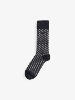 BOSS Black Patterned Logo Socks 2 Pack
