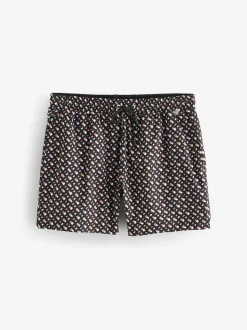 BOSS Black Printed Swim Shorts