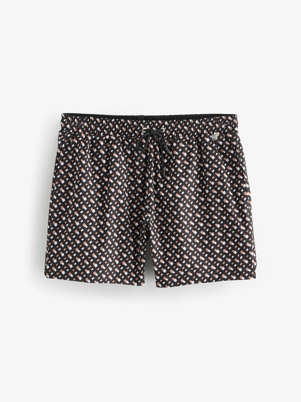 BOSS Black Printed Swim Shorts