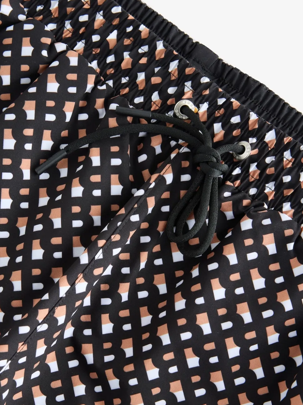 BOSS Black Printed Swim Shorts