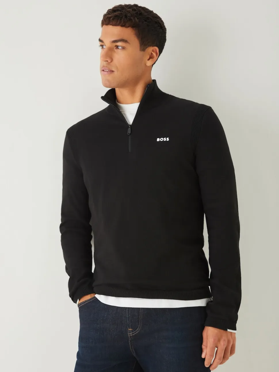 BOSS Black Regular Fit Ever Quarter Zip Jumper
