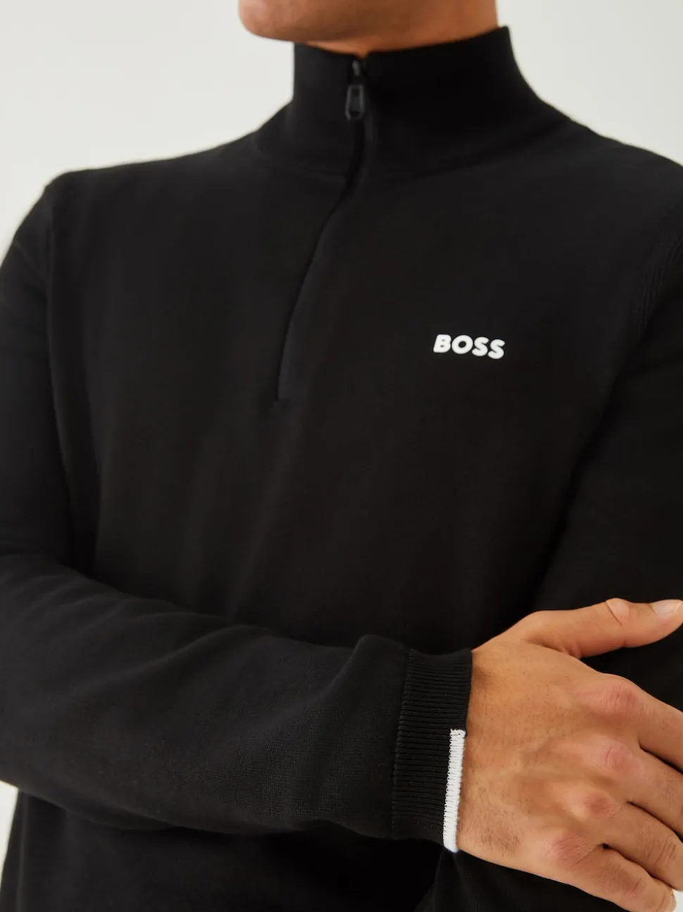 BOSS Black Regular Fit Ever Quarter Zip Jumper