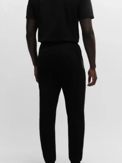 BOSS Black Stretch Cotton Tracksuit Bottoms