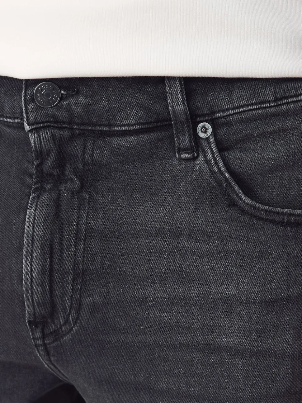 BOSS Black Tapered Fit Comfort Stretch Denim Jeans