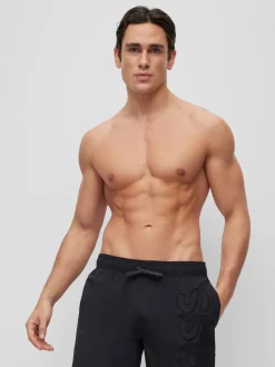 BOSS Black Whale Logo Lined Swim Shorts