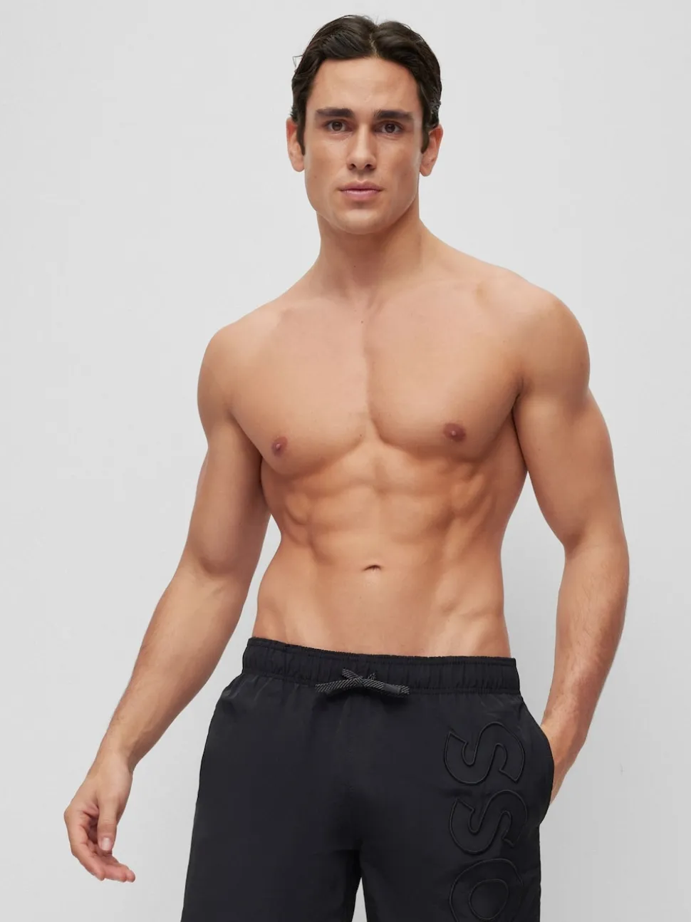 BOSS Black Whale Logo Lined Swim Shorts