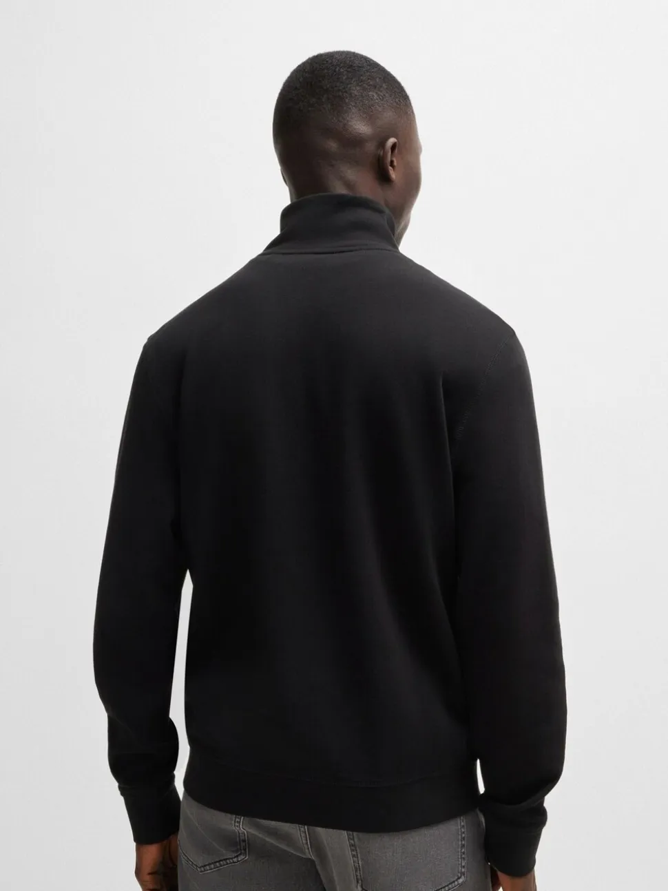 BOSS Black Zetrust Logo Quarter Zip Sweatshirt