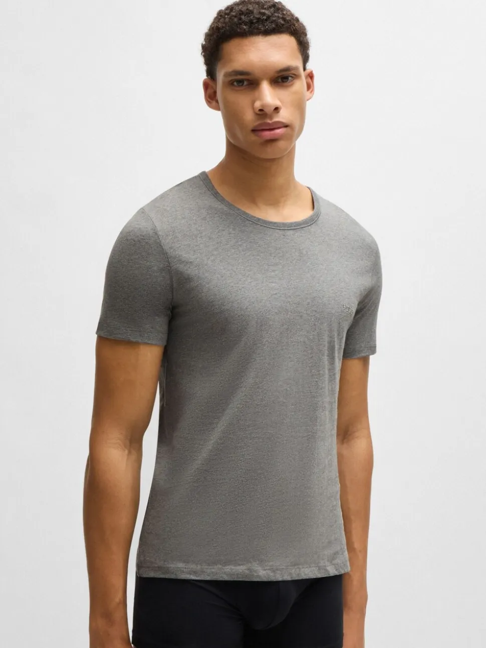 BOSS Black/Grey/White Classic Crew Neck T-Shirts 3 Pack