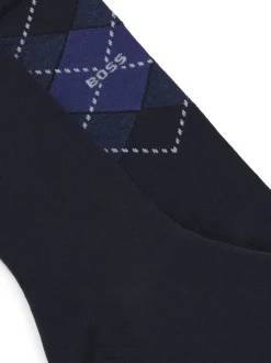 BOSS Blue Argyle Socks 2 Pack