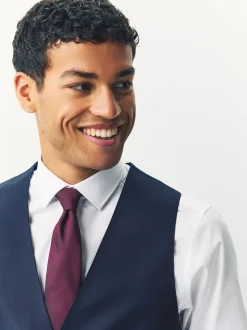 BOSS Blue Chrome Slim Fit Tailored Waistcoat