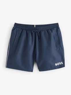 BOSS Blue Dark Starfish Quick Dry Swim Shorts