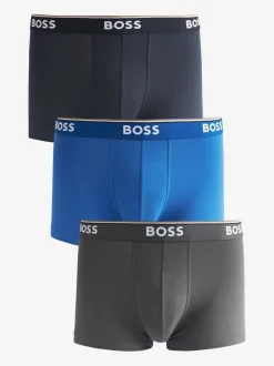 BOSS Blue/ Grey Power Trunks 3 Pack
