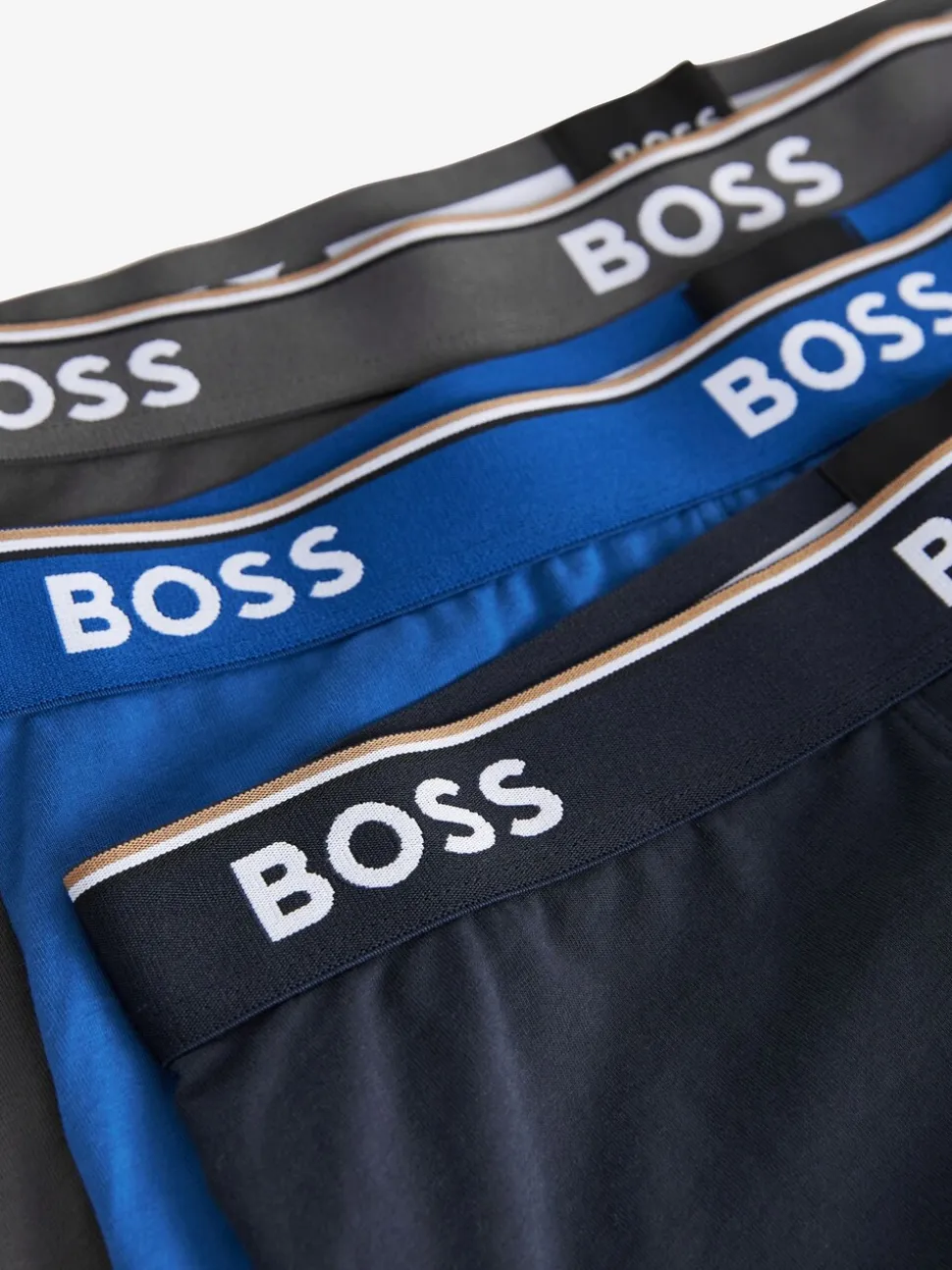 BOSS Blue/ Grey Power Trunks 3 Pack