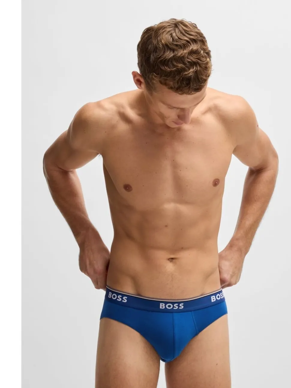 BOSS Blue Power Stretch Cotton 3 Pack Briefs