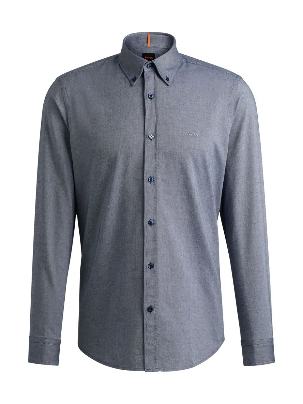 BOSS Blue Regular Fit Button Down Cotton Shirt