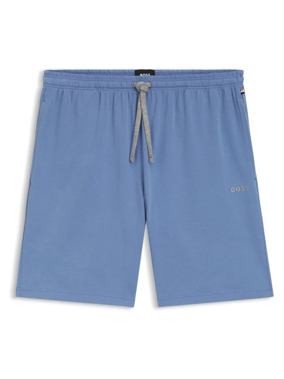 BOSS Blue Regular-Fit Logo Stretch Shorts