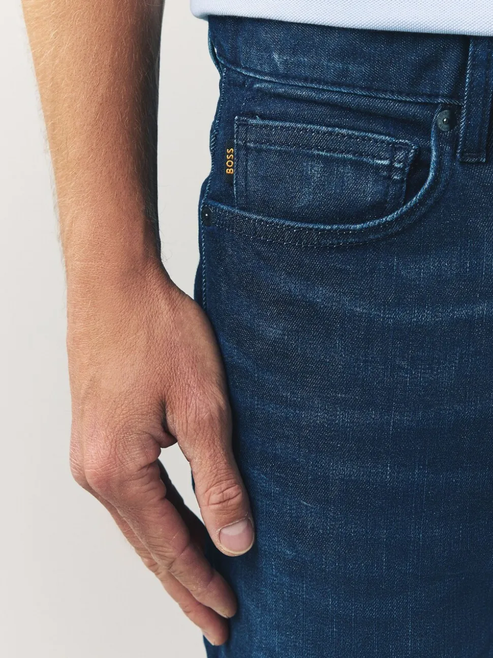 BOSS Blue Slim Fit Delaware Stretch Jeans