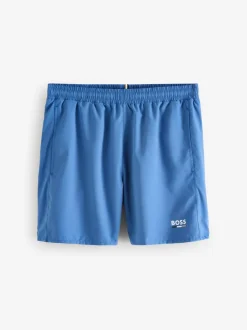 BOSS Blue Swordfish Logo Swim Shorts
