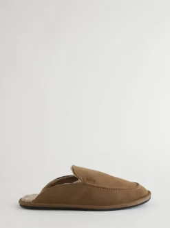 BOSS Brown Lined Mules