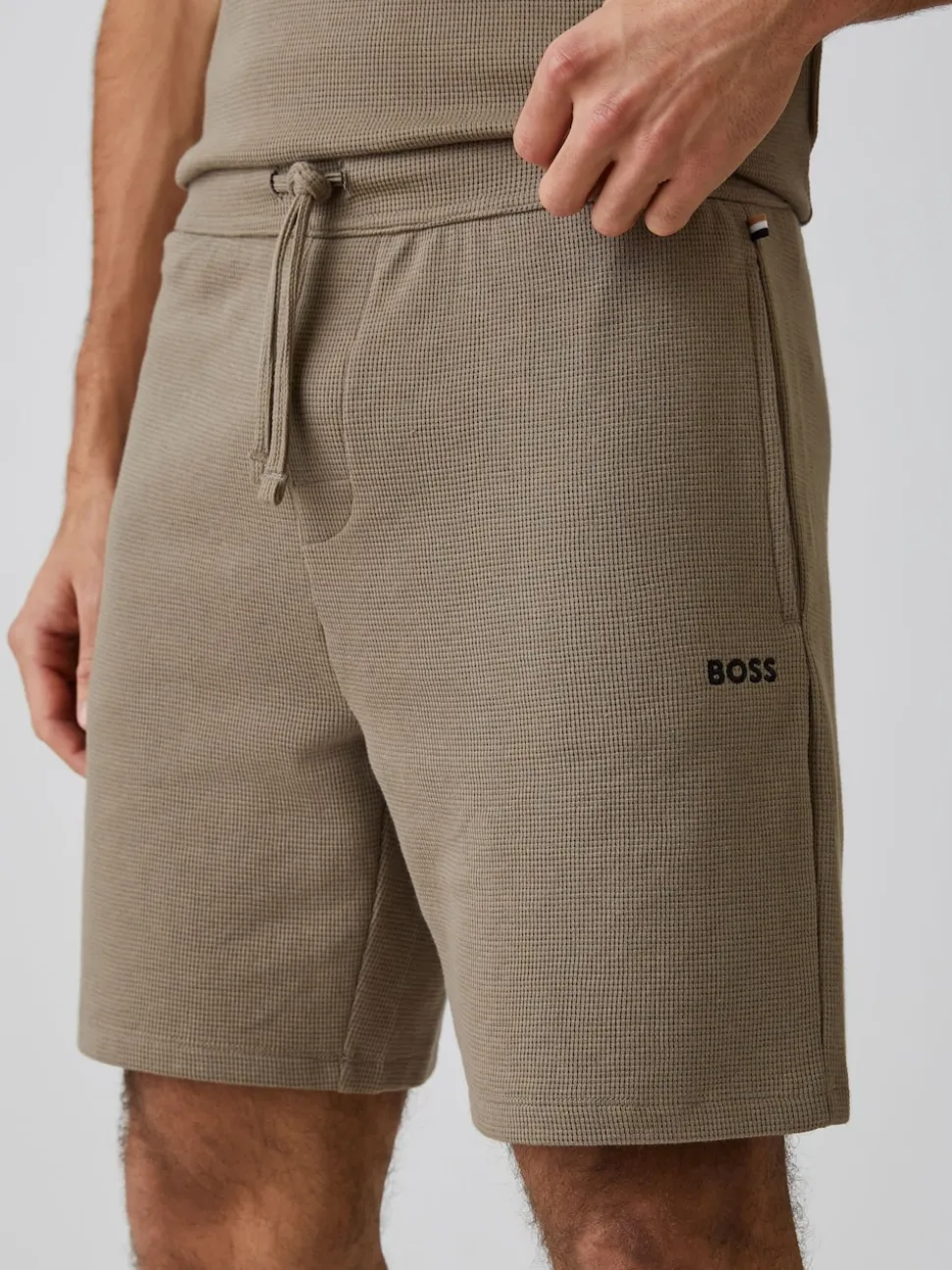 BOSS Brown Waffle Shorts