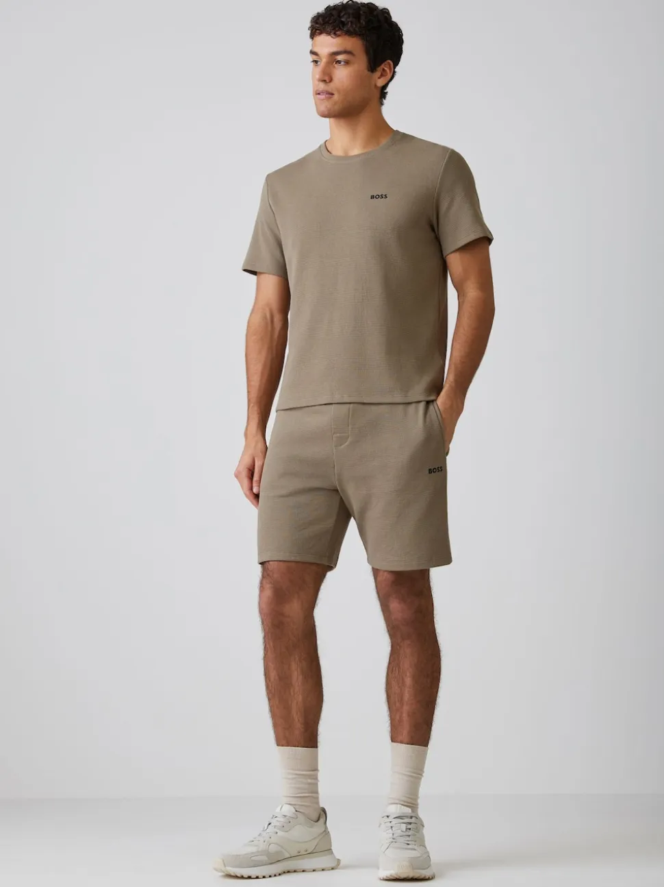BOSS Brown Waffle Shorts