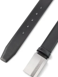 BOSS Cobalt Black Baxton Leather Belt