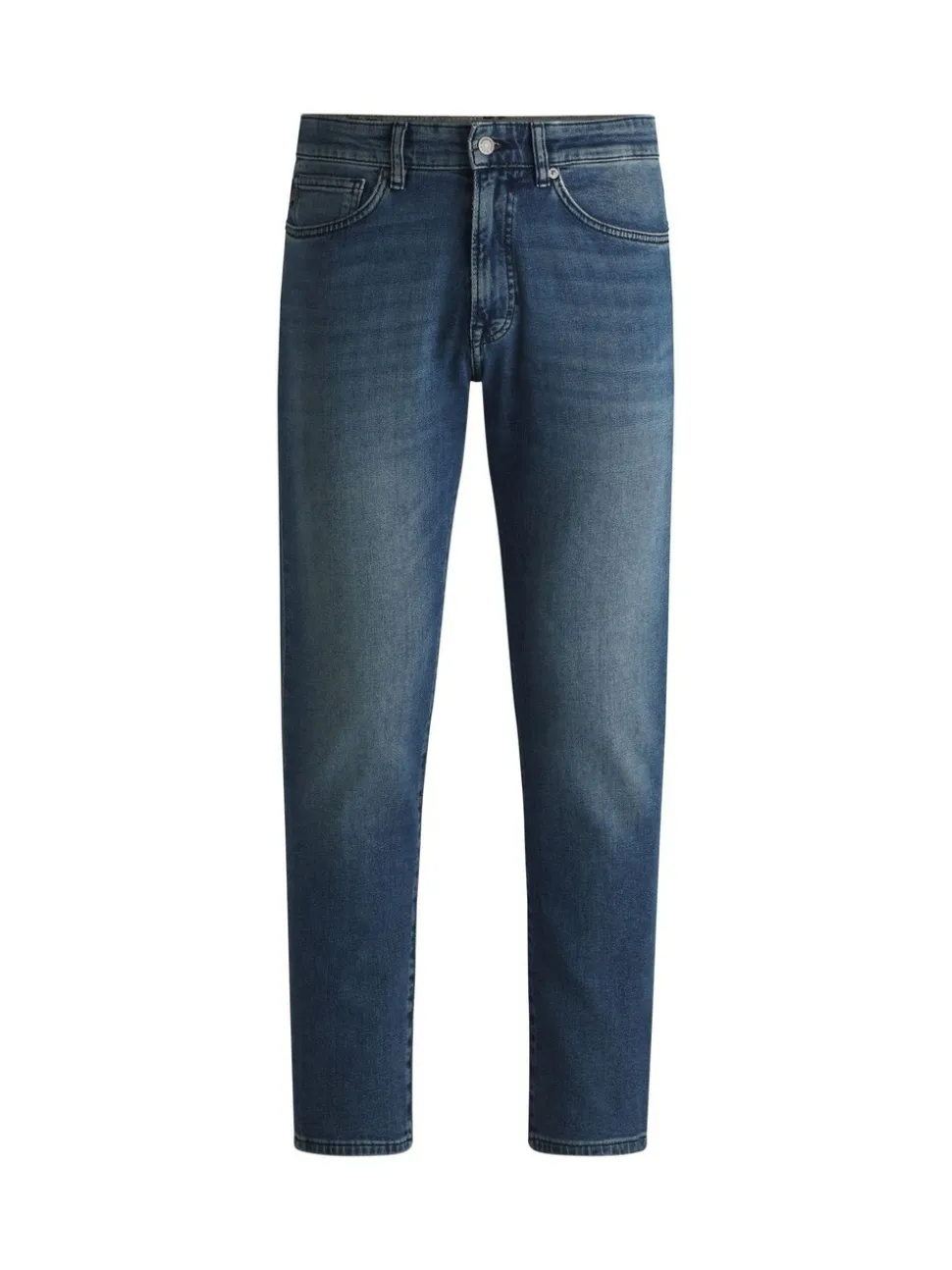 BOSS Denim Blue Tapered Fit Comfort Stretch Denim Jeans