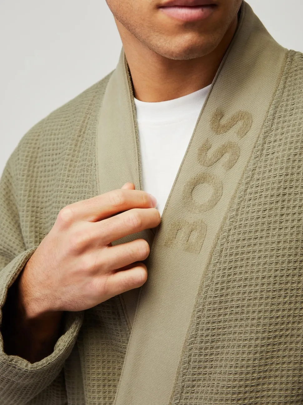BOSS Green Waffle Logo Robe