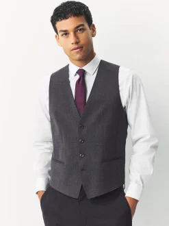 BOSS Grey Light Slim Fit Tailored Waistcoat