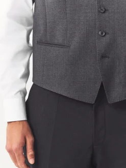 BOSS Grey Light Slim Fit Tailored Waistcoat