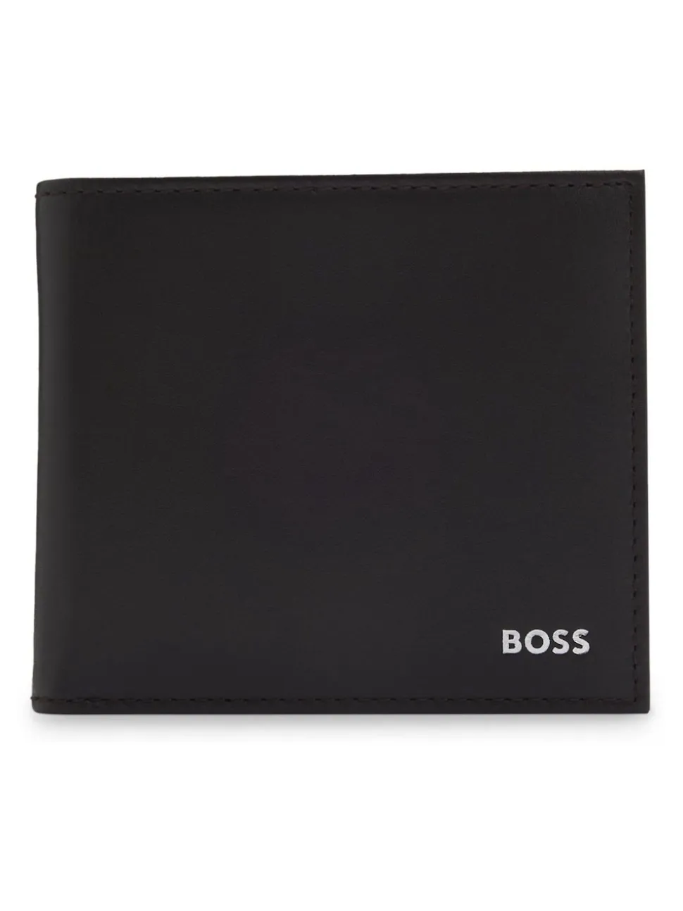 BOSS Grey Randy Signature Logo Billfold Wallet